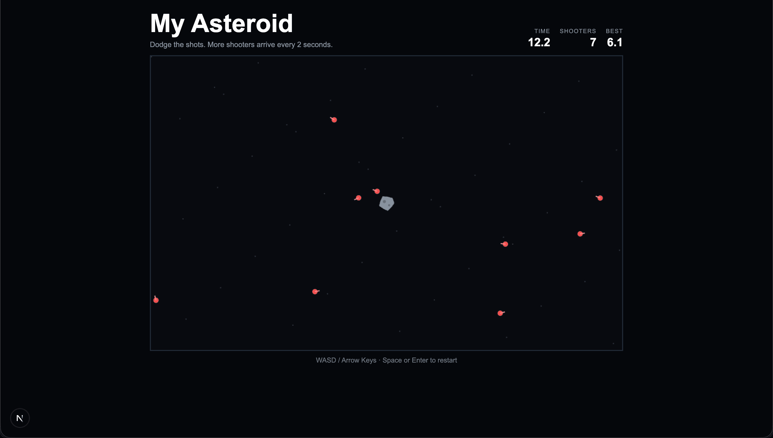 My Asteroid gameplay
